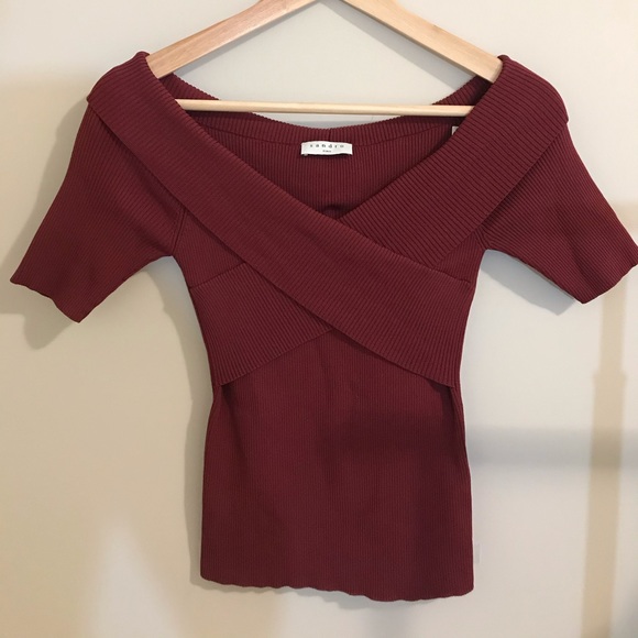 SANDRO Munn off the shoulder top - Picture 2 of 2